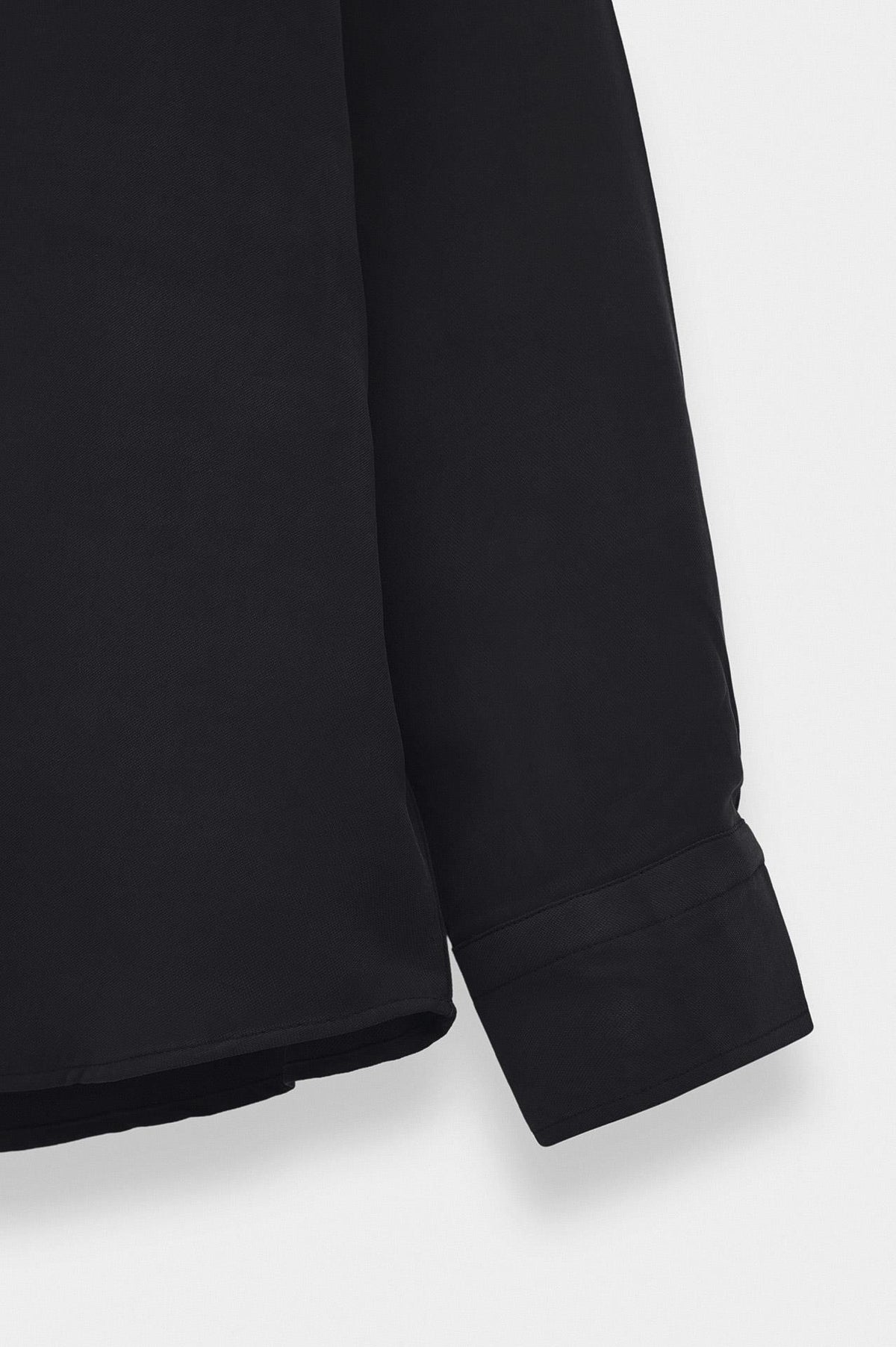 OVERSIZE SİYAH MODAL GÖMLEK - 3