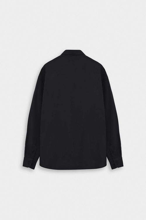 OVERSIZE SİYAH MODAL GÖMLEK - 4