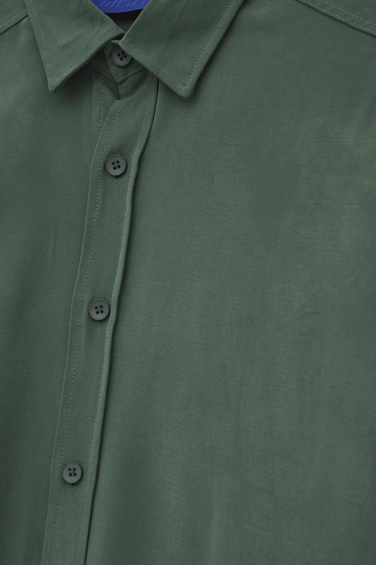 OVERSIZE YEŞİL MODAL GÖMLEK - 2