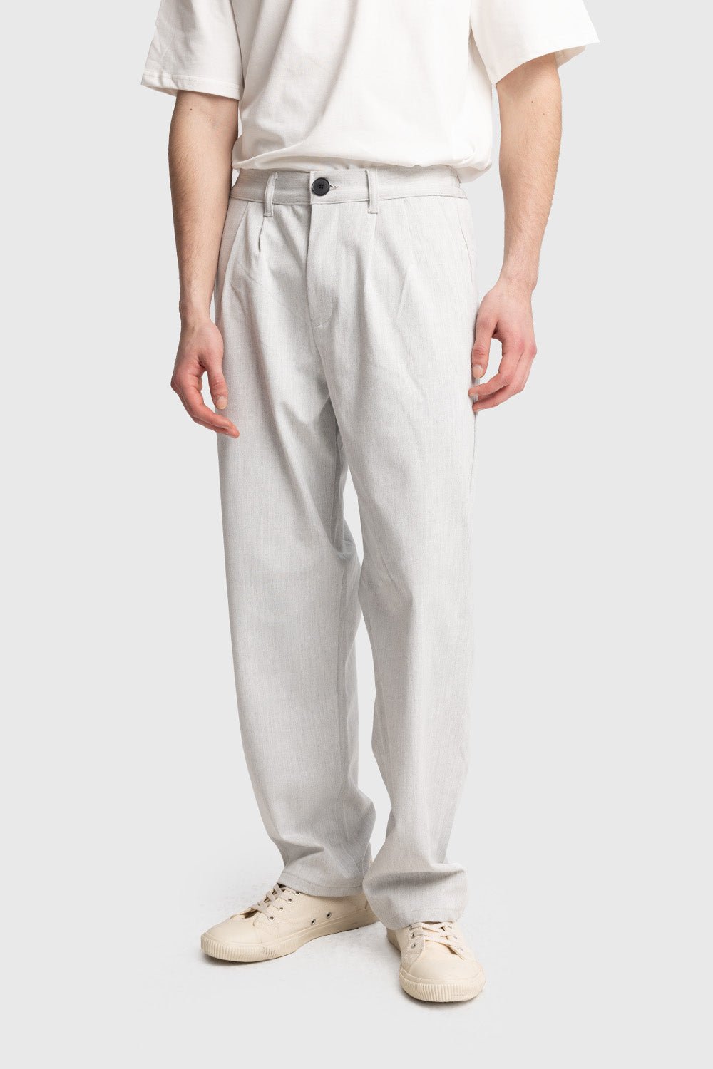 PLEATED DRAPE TROUSERS - GREY