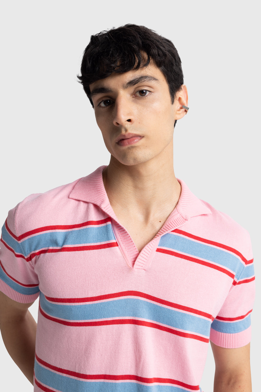 POLO YAKA T-SHIRT - PEMBE