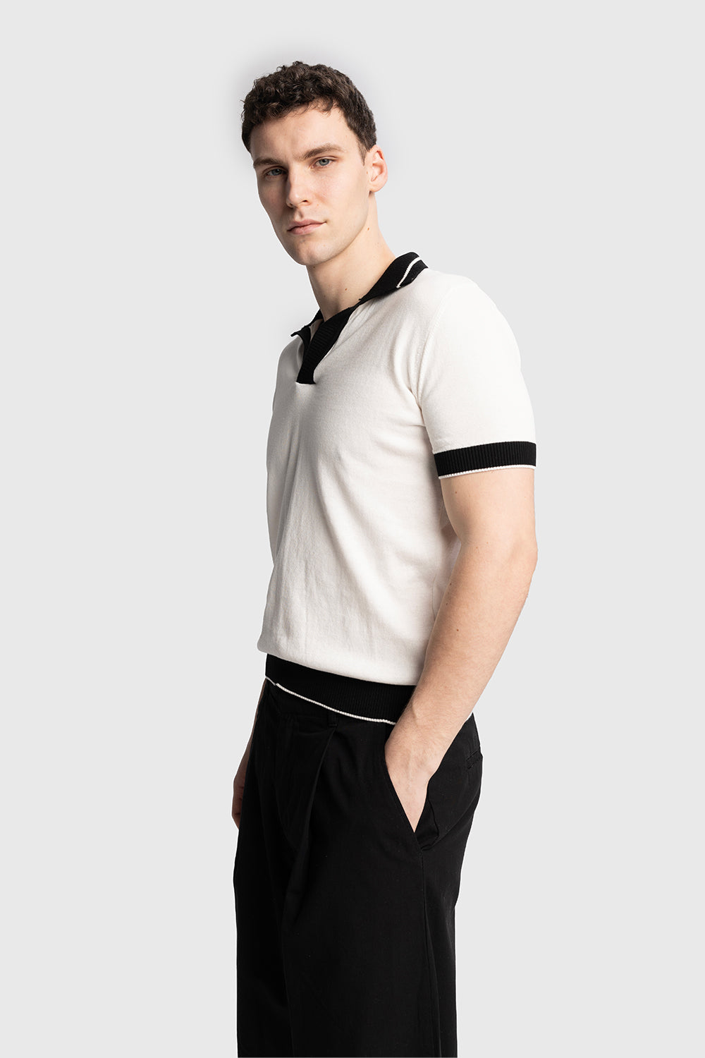 POLO YAKA T-SHIRT - BEYAZ