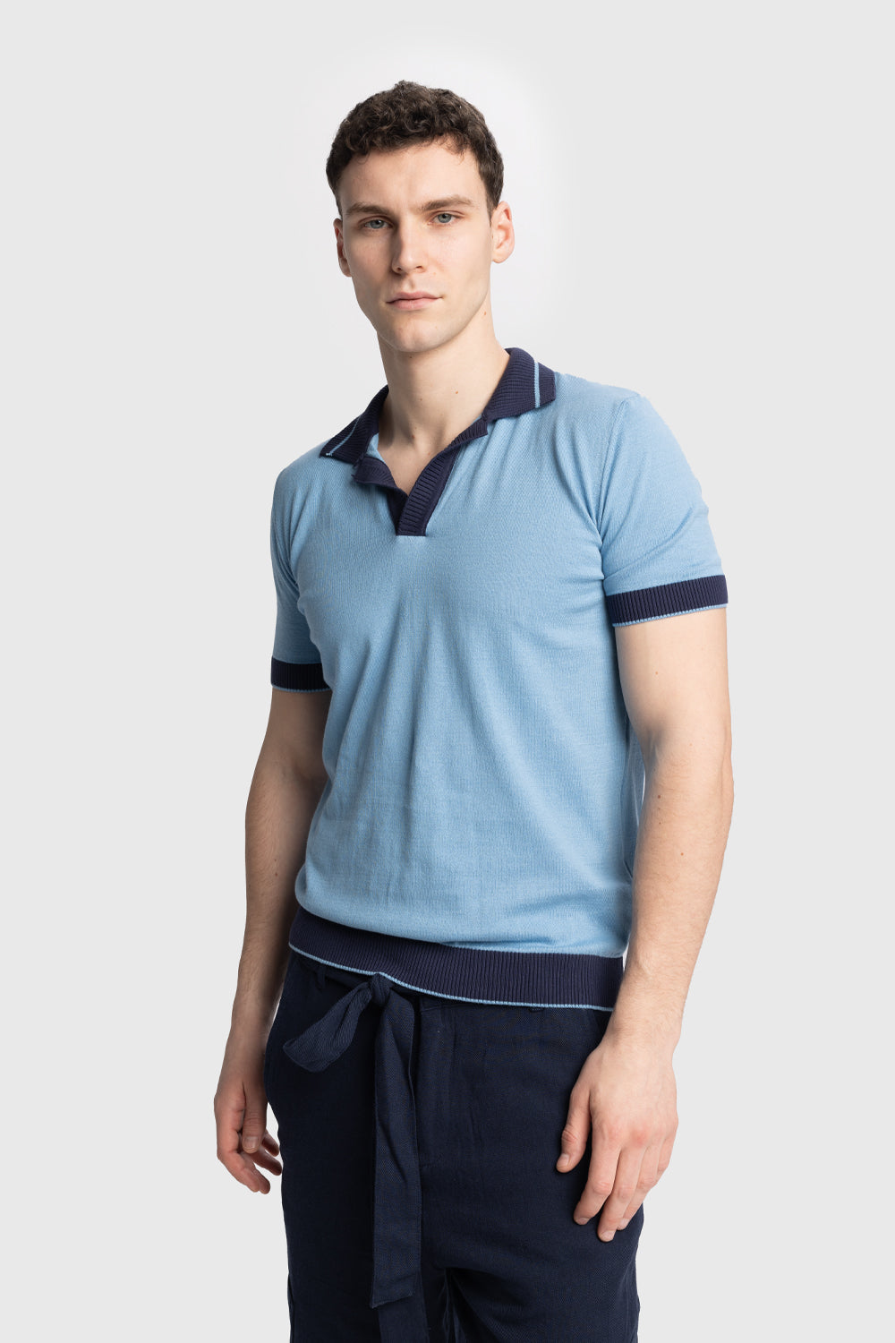 POLO YAKA T-SHIRT - MAVİ