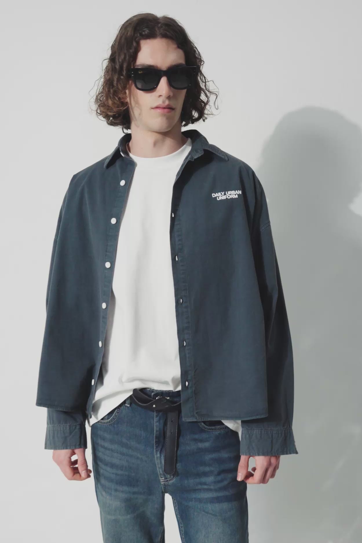 EFFECTIVE CROP ANTHRACITE SHIRT