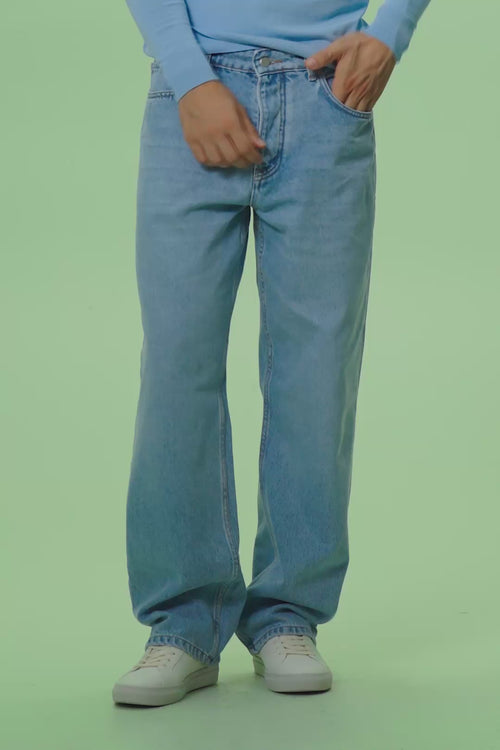 REGULAR FIT LIGHT BLUE JEANS - 2