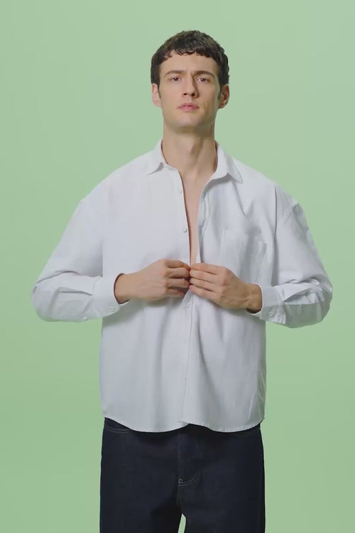 OVERSIZE WHITE OXFORD SHIRT - 2