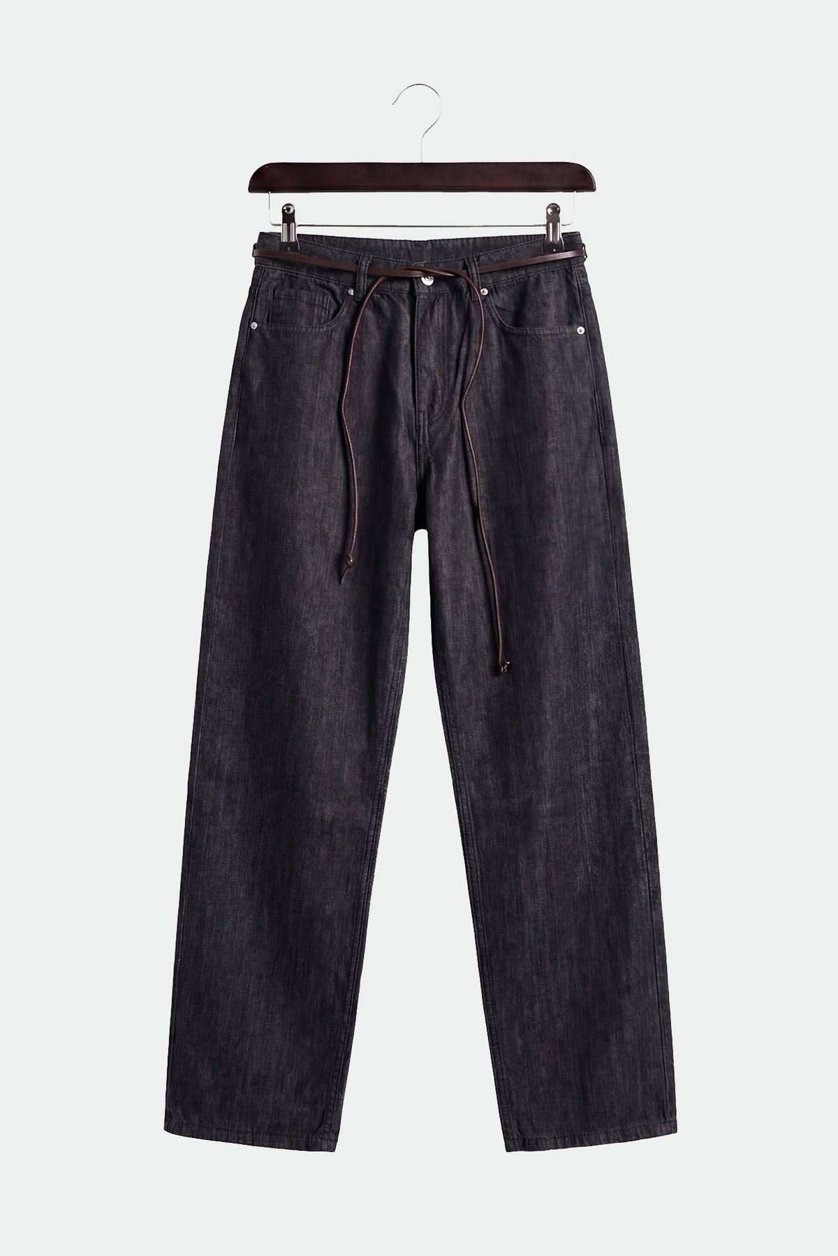İNCE DÖKÜMLÜ REGULAR FIT SİYAH JEAN