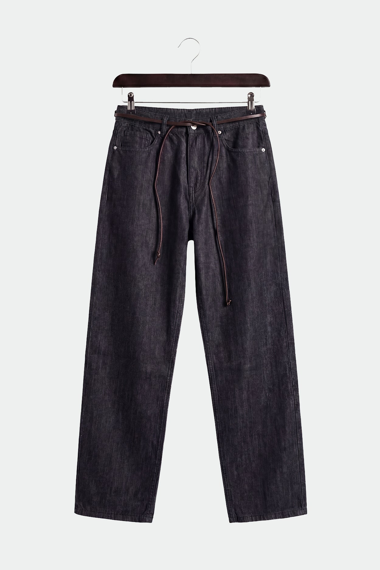 SLIM-CAST REGULAR FIT BLACK JEANS