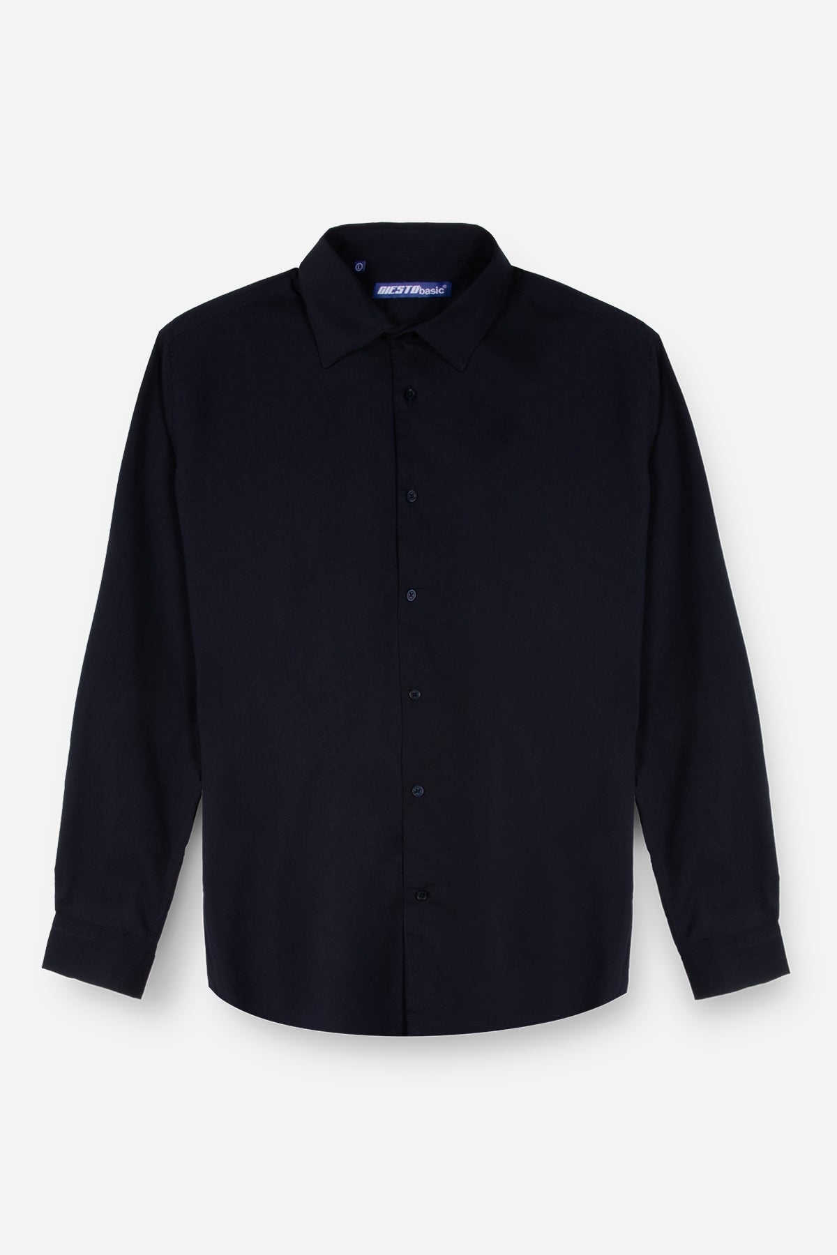 DAR KESİM POPLİN GÖMLEK - LACİVERT - GÖMLEK