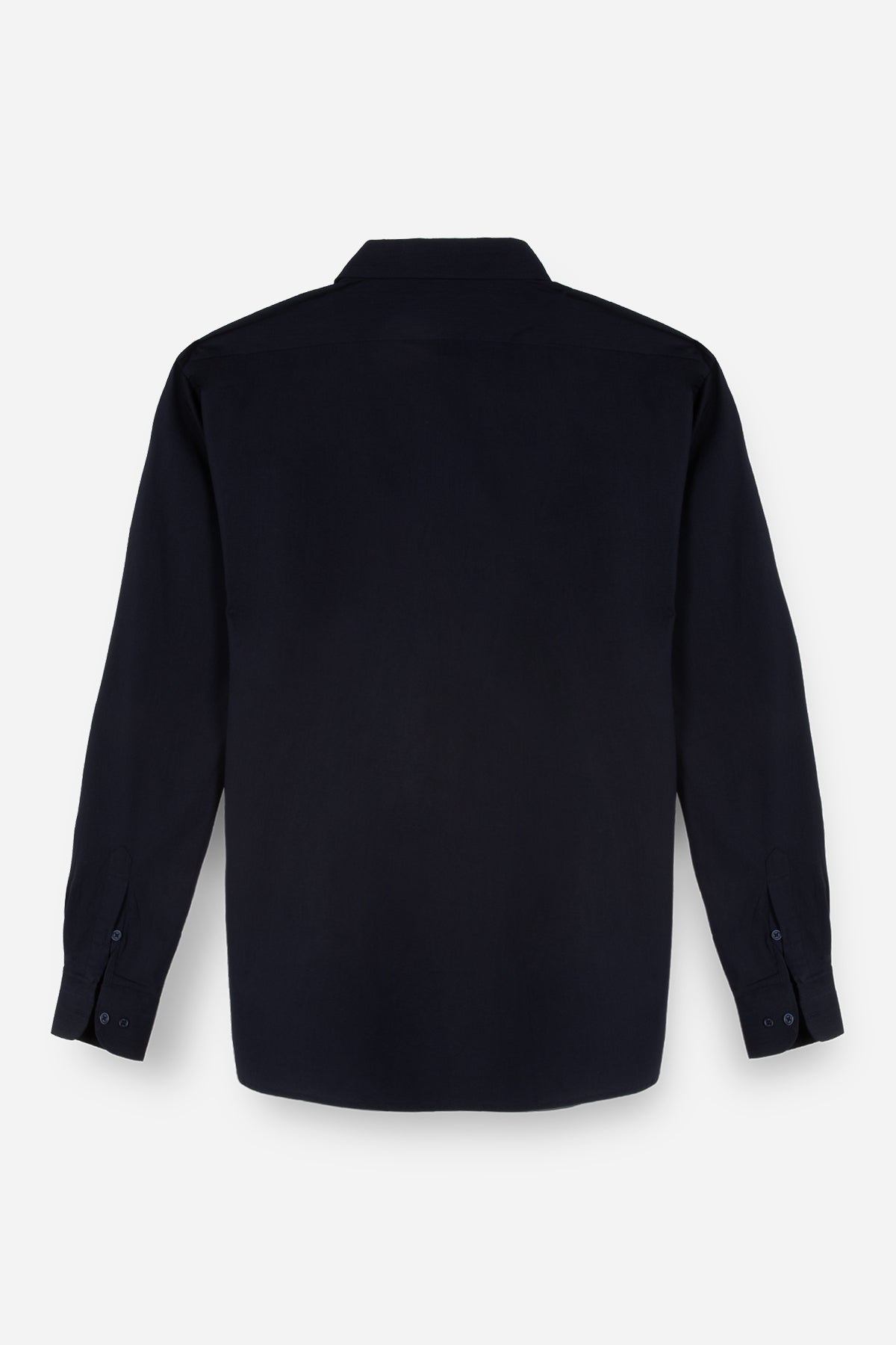 DAR KESİM POPLİN GÖMLEK - LACİVERT - GÖMLEK