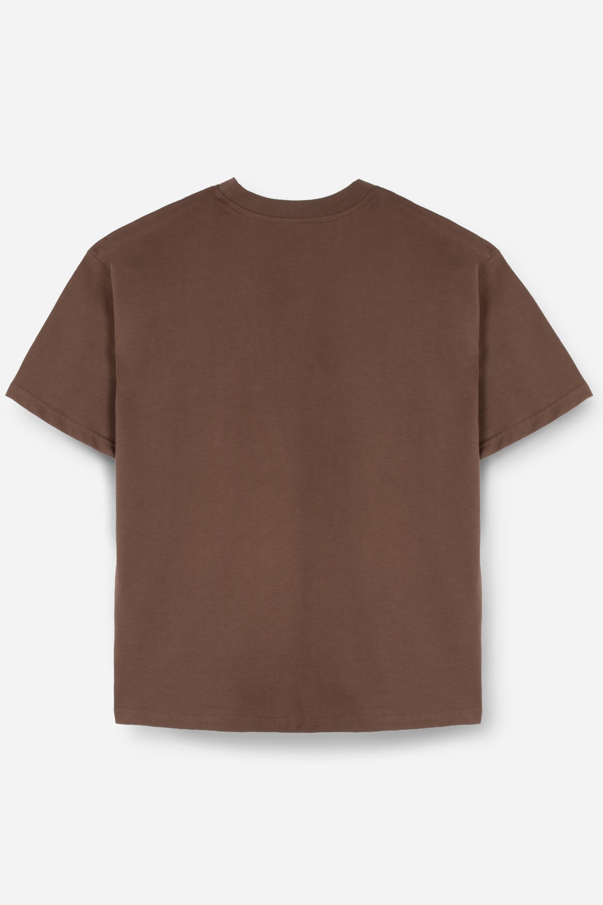 BASIC KISA KOL T-SHIRT - KAHVERENGİ