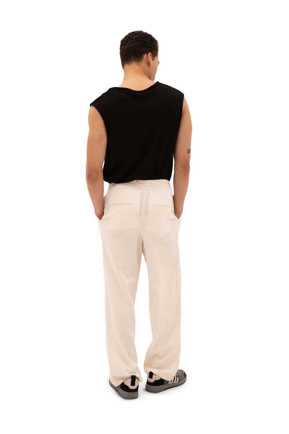 PLEATED CRINKLE TROUSERS